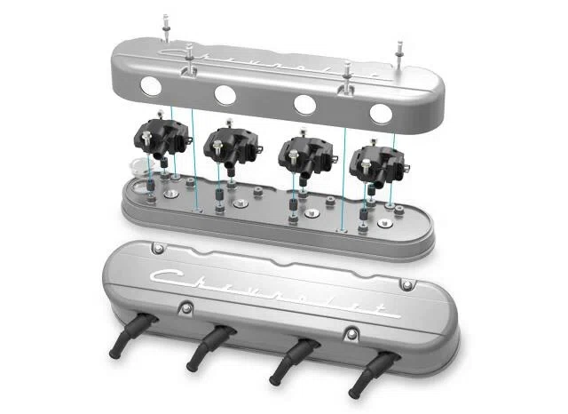 2-Pc LS Chevrolet Script Valve Covers - Natural Finish - 241-175